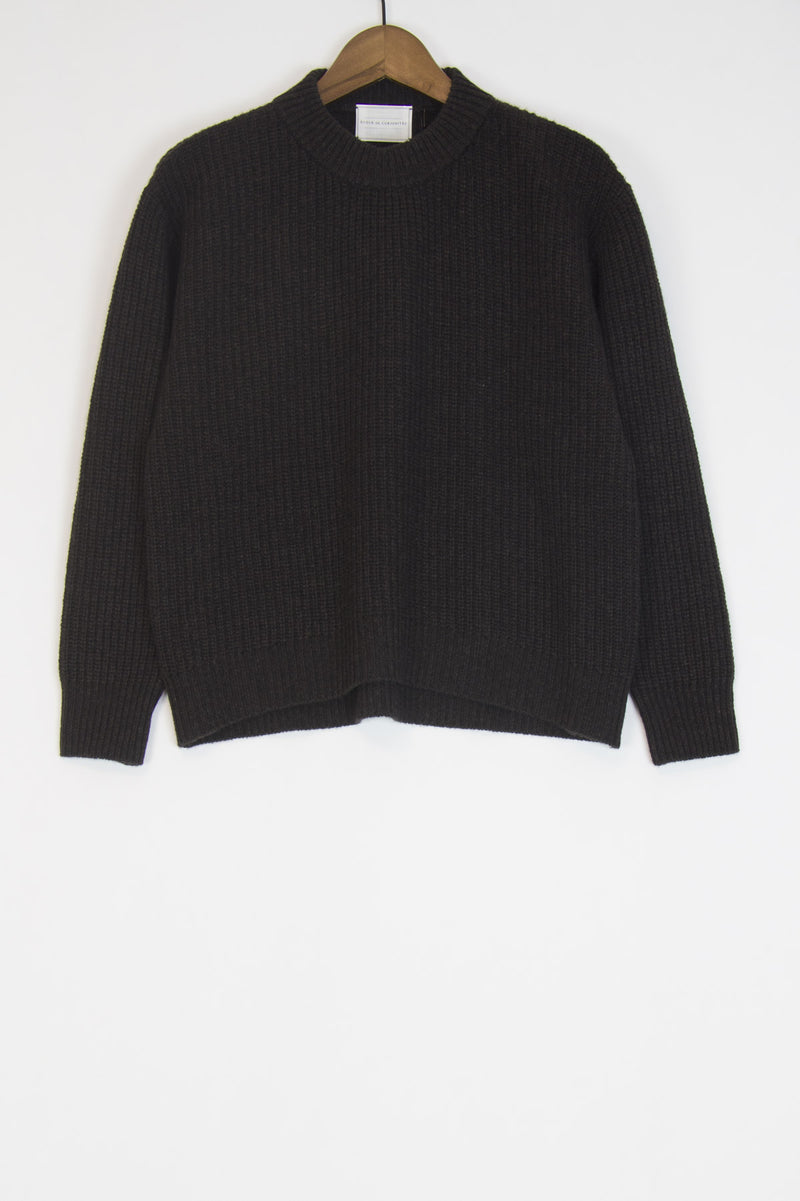 wool cashmere sweater kate charcoal brown