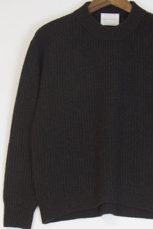 wool cashmere sweater kate charcoal brown