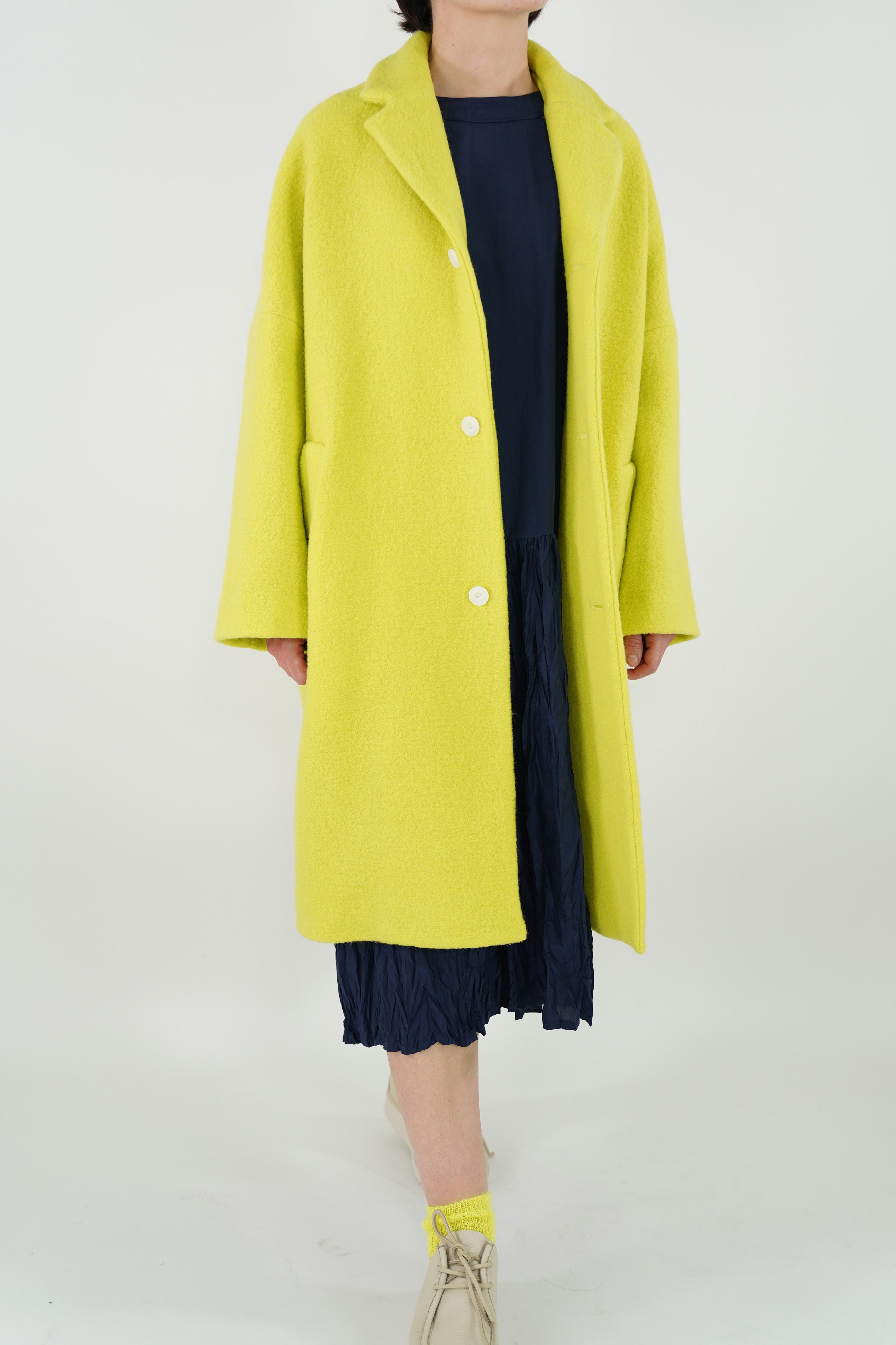 wool coat coper sulfur yellow