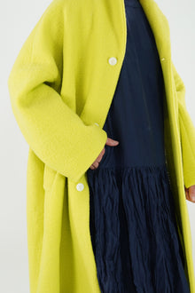wool coat coper sulfur yellow