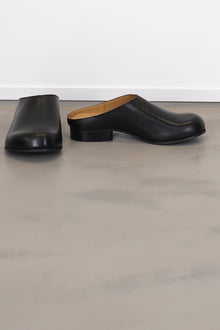 cleo mule sandals leather black