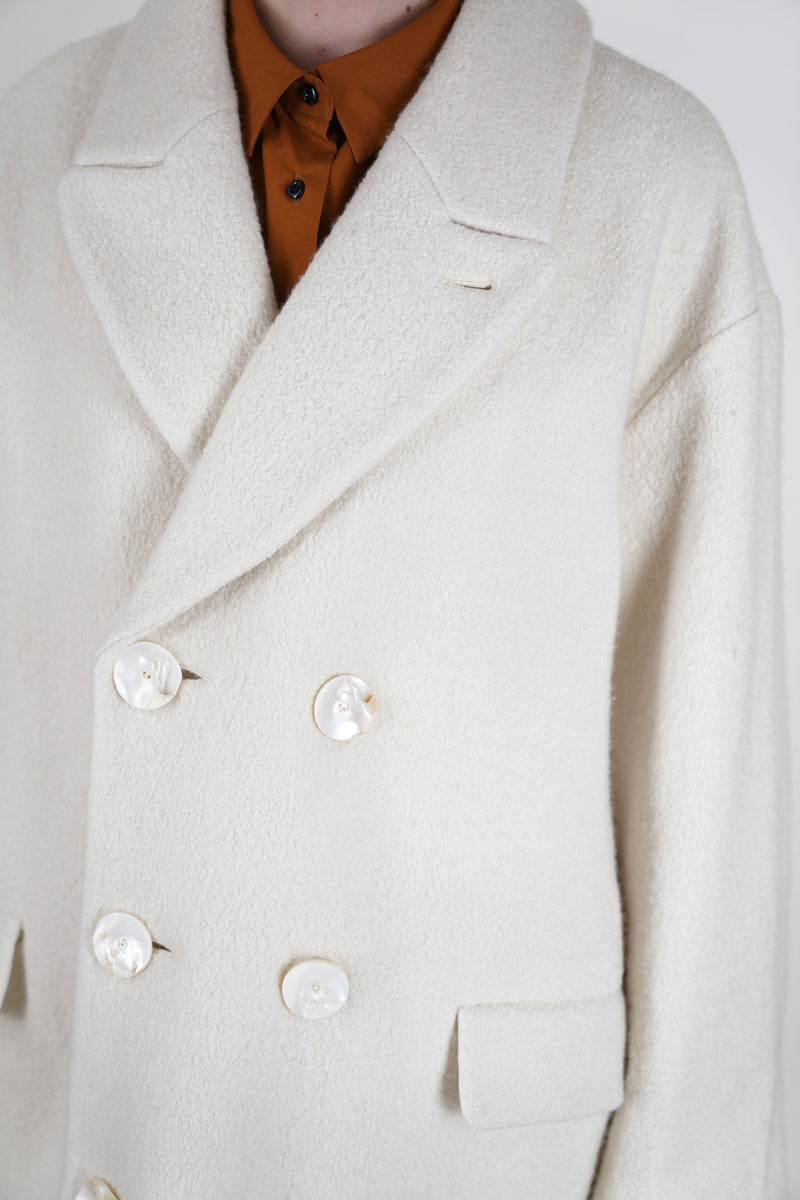 coat claus boiled wool ecru