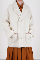 coat claus boiled wool ecru