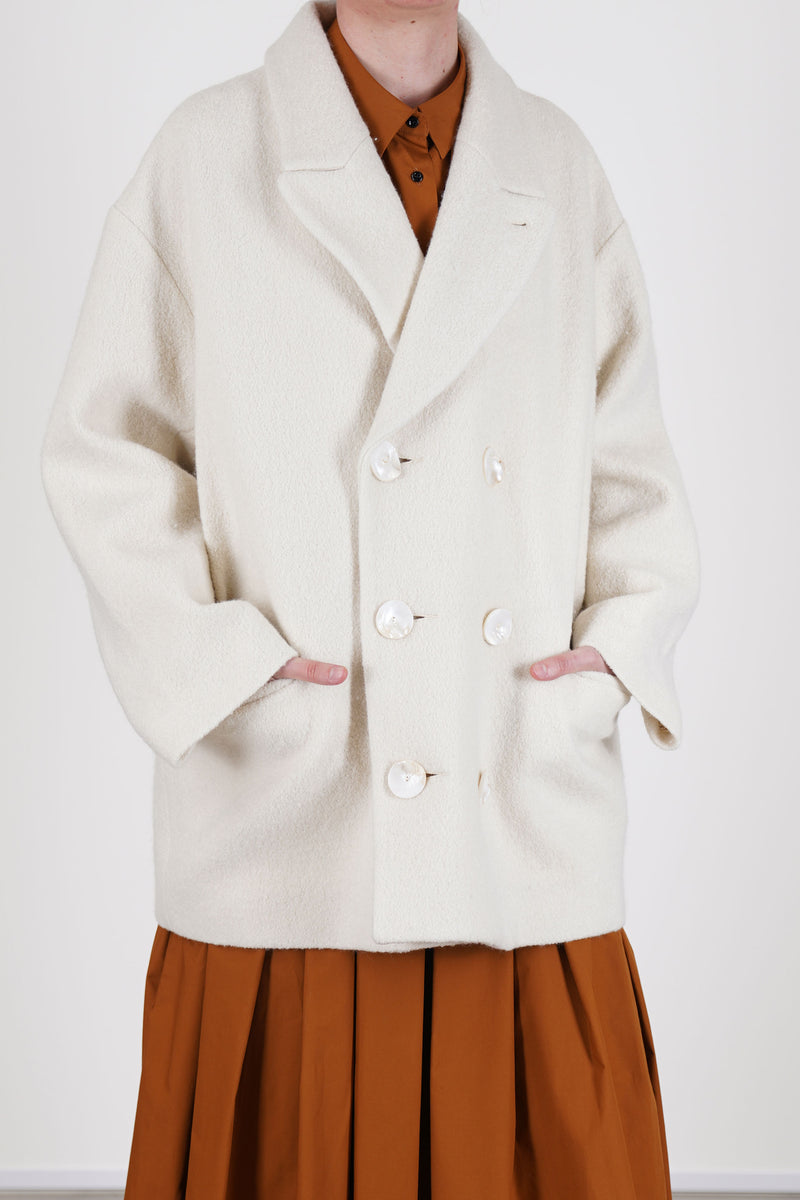 coat claus boiled wool ecru