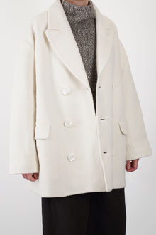 coat claus boiled wool ecru