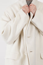 coat claus boiled wool ecru