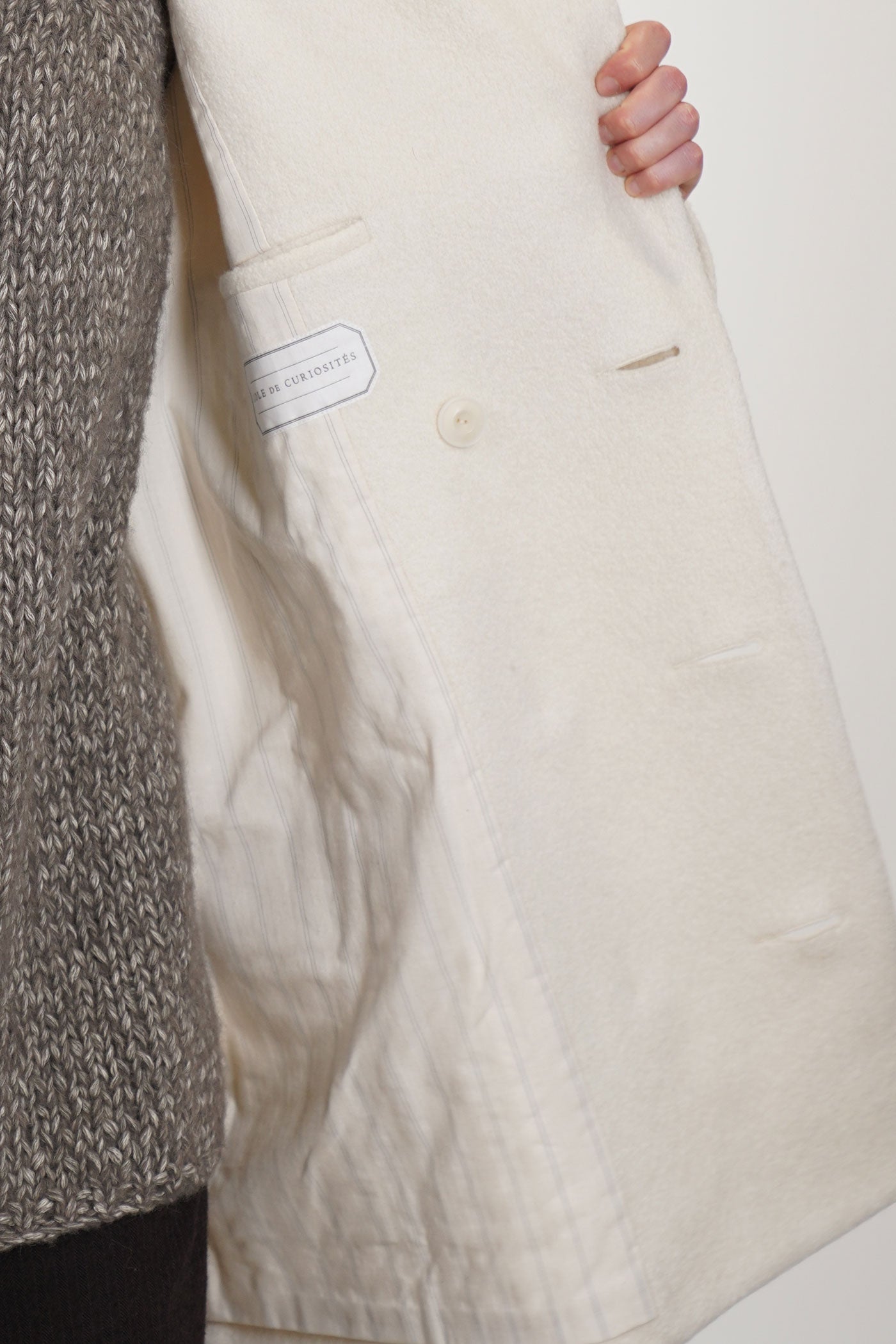 coat claus boiled wool ecru