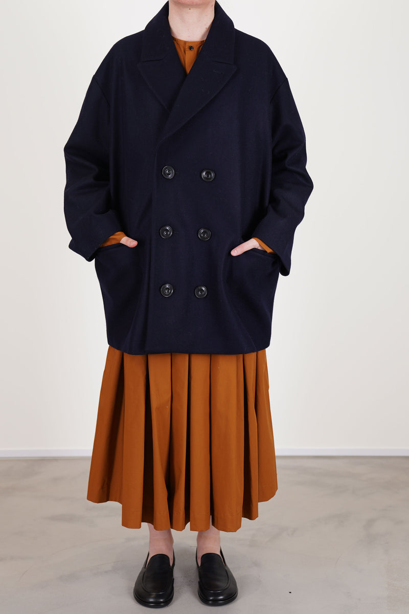 coat claus loden wool dark navy