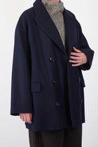 coat claus loden wool dark navy