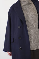 coat claus loden wool dark navy