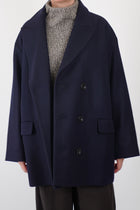 coat claus loden wool dark navy