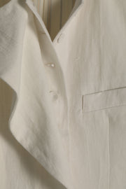 cotton linen waistcoat gertrude off-white