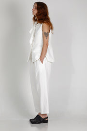 cotton linen waistcoat gertrude off-white