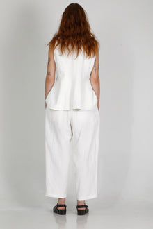 cotton linen waistcoat gertrude off-white