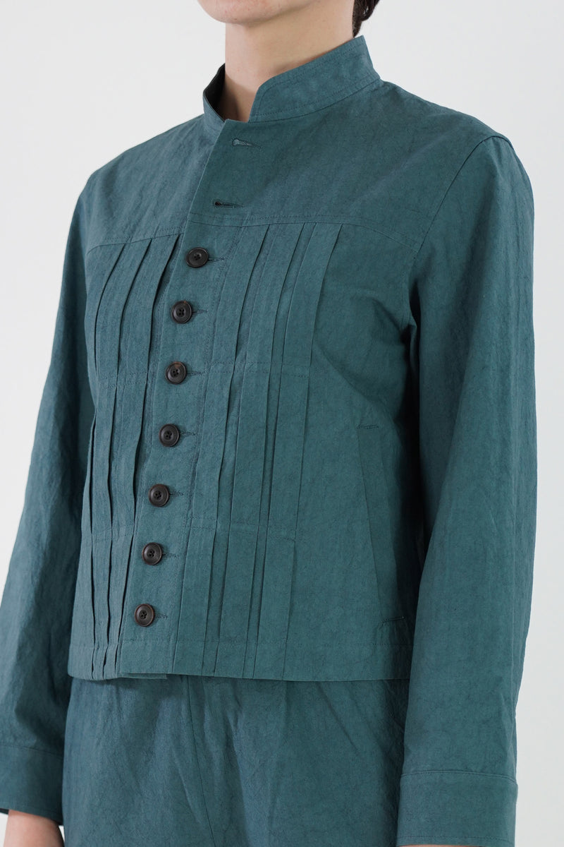 cropped jacket gilda smoke blue