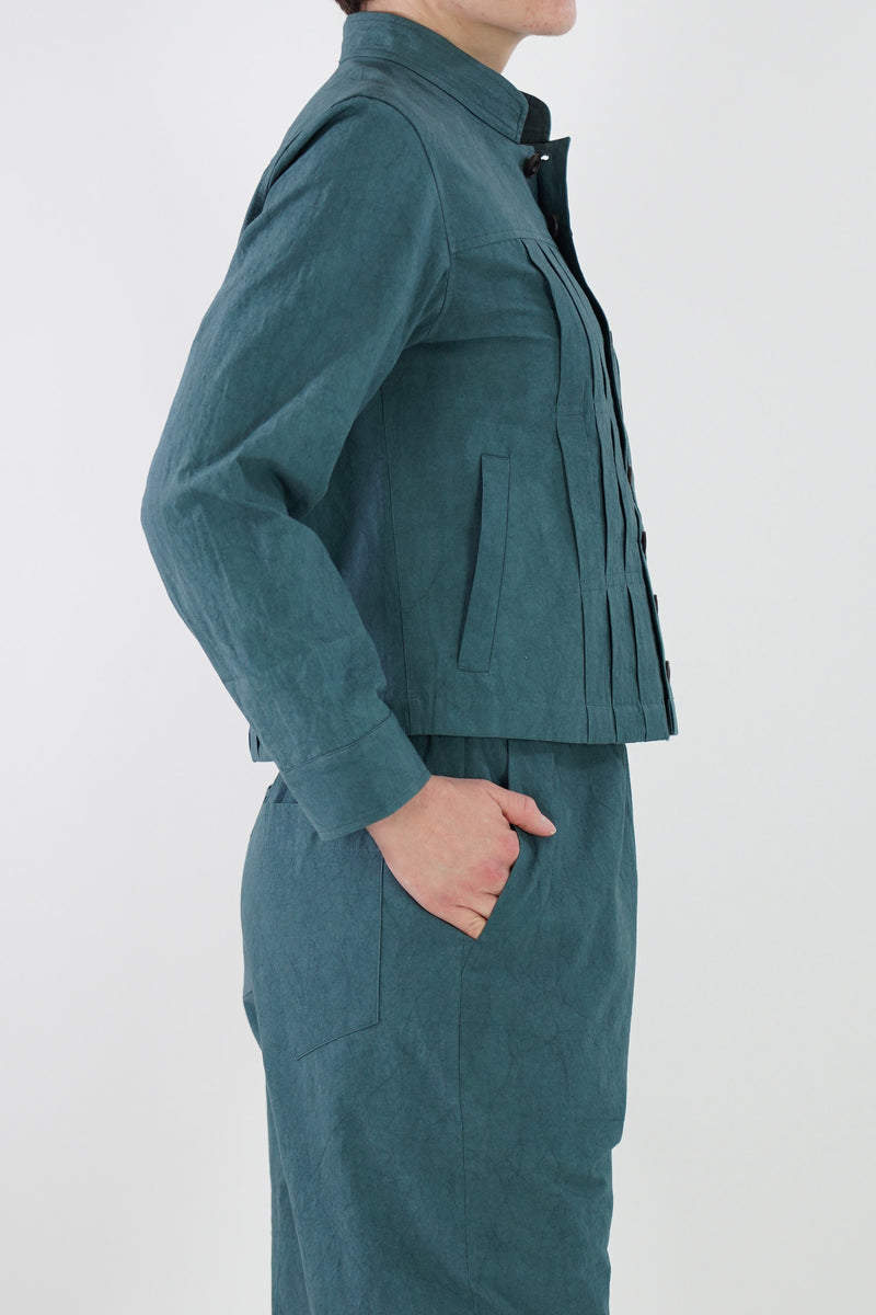 cropped jacket gilda smoke blue