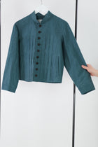 cropped jacket gilda smoke blue
