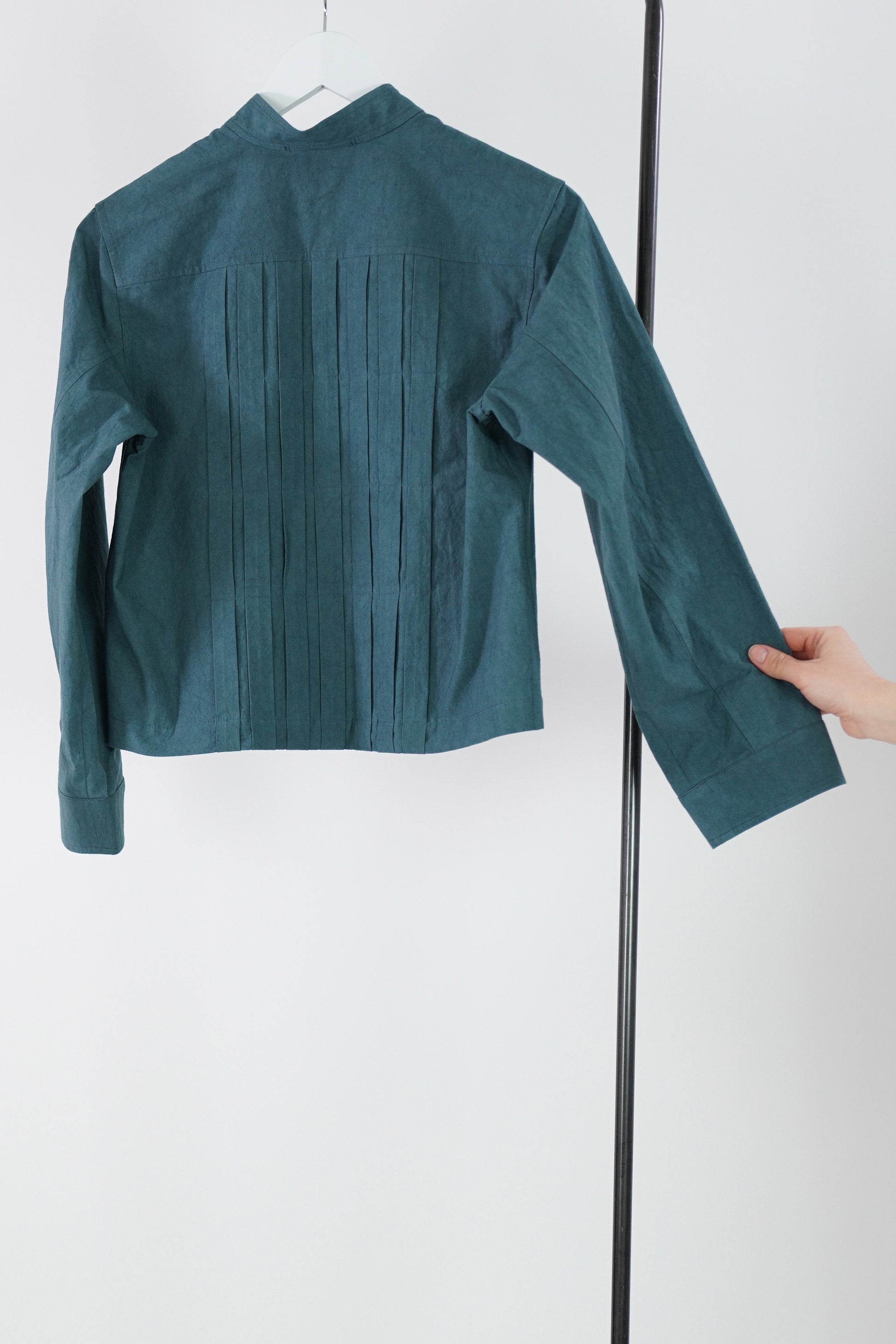 cropped jacket gilda smoke blue