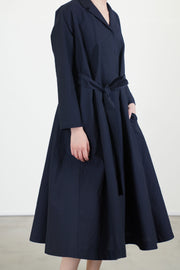dress daisy wool cotton dark navy