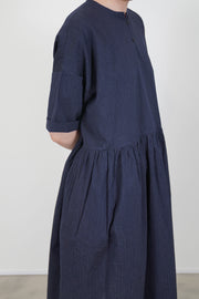 dress romy dark navy thin stripes