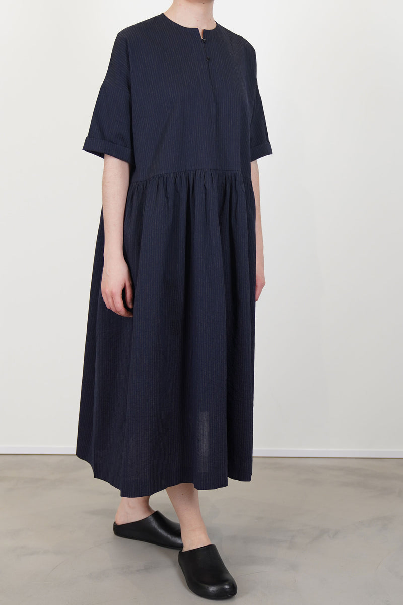 dress romy dark navy thin stripes