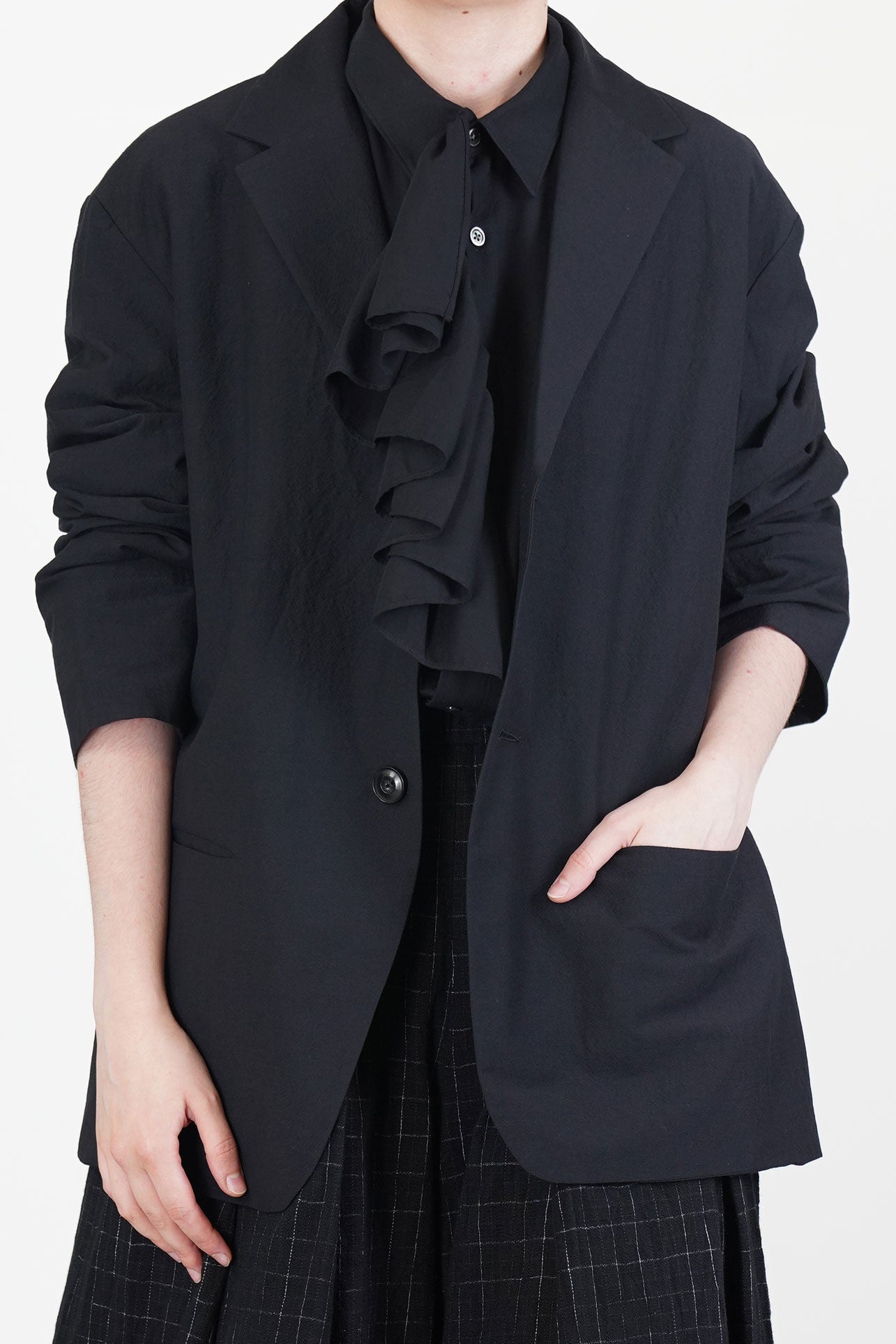 jacket edouard wool cotton black