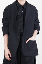jacket edouard wool cotton black