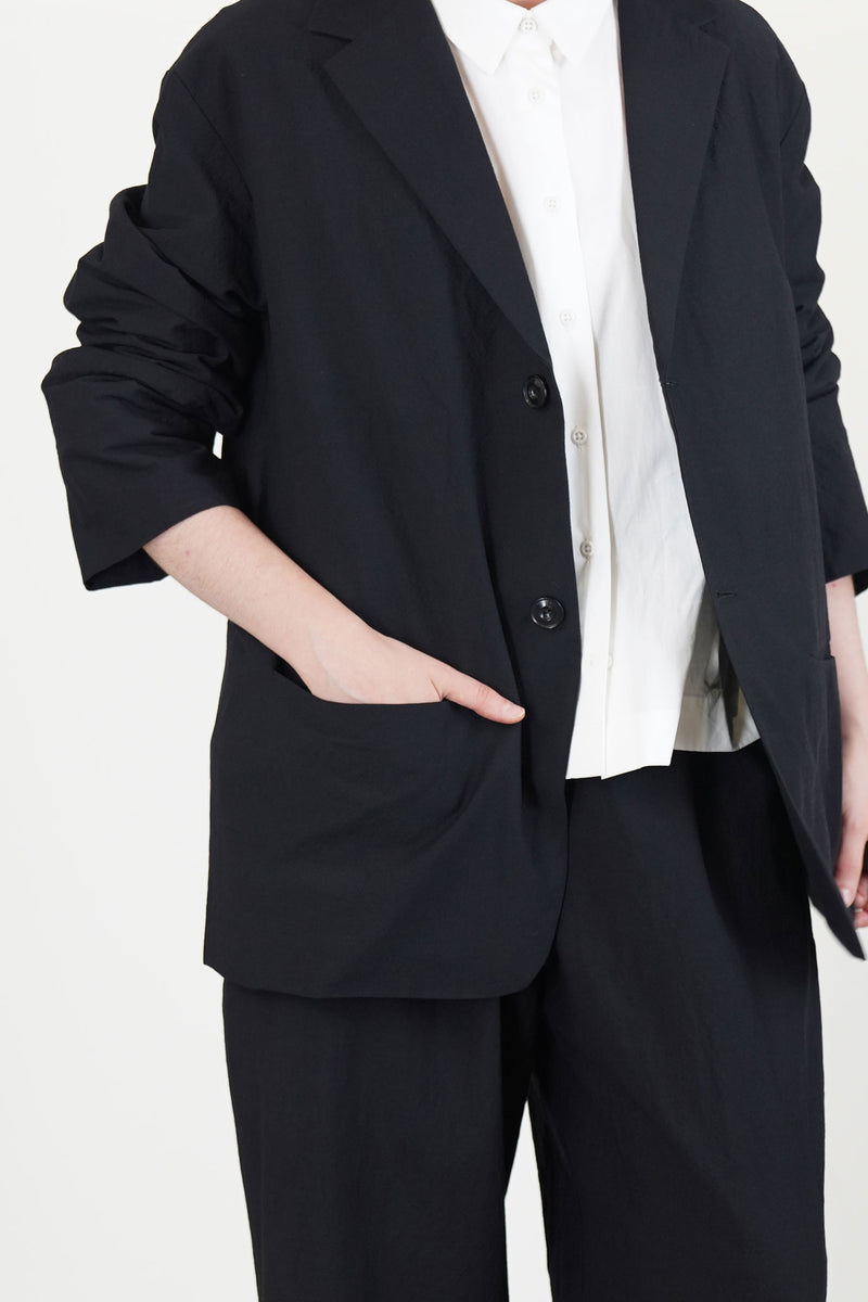 jacket edouard wool cotton black