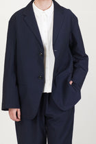 jacket edouard wool cotton dark navy