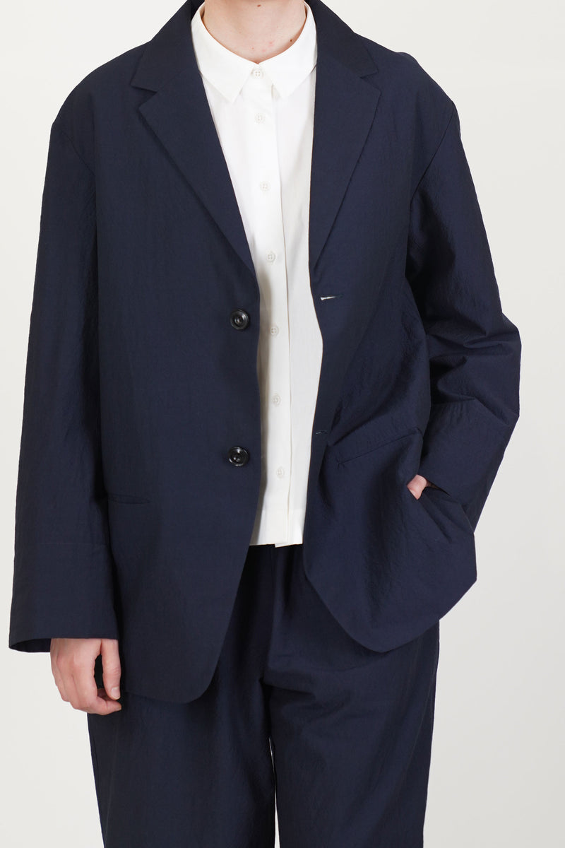 jacket edouard wool cotton dark navy