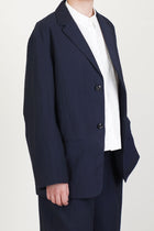 jacket edouard wool cotton dark navy