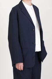 jacket edouard wool cotton dark navy