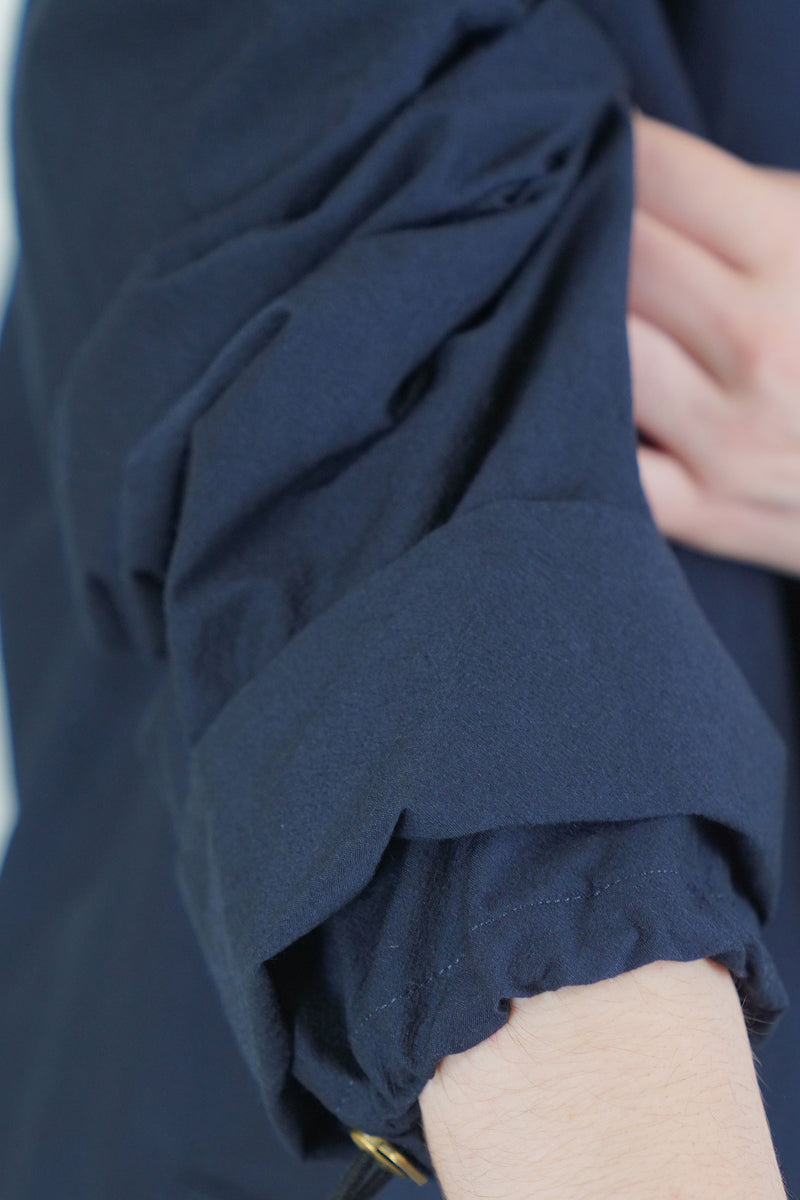 jacket edouard wool cotton dark navy