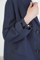 jacket edouard wool cotton dark navy