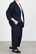 jacket edouard wool cotton dark navy