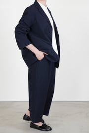 jacket edouard wool cotton dark navy