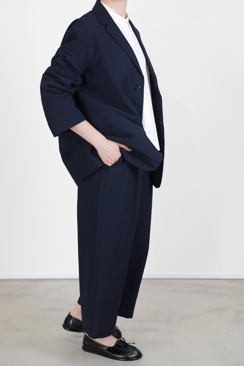 jacket edouard wool cotton dark navy