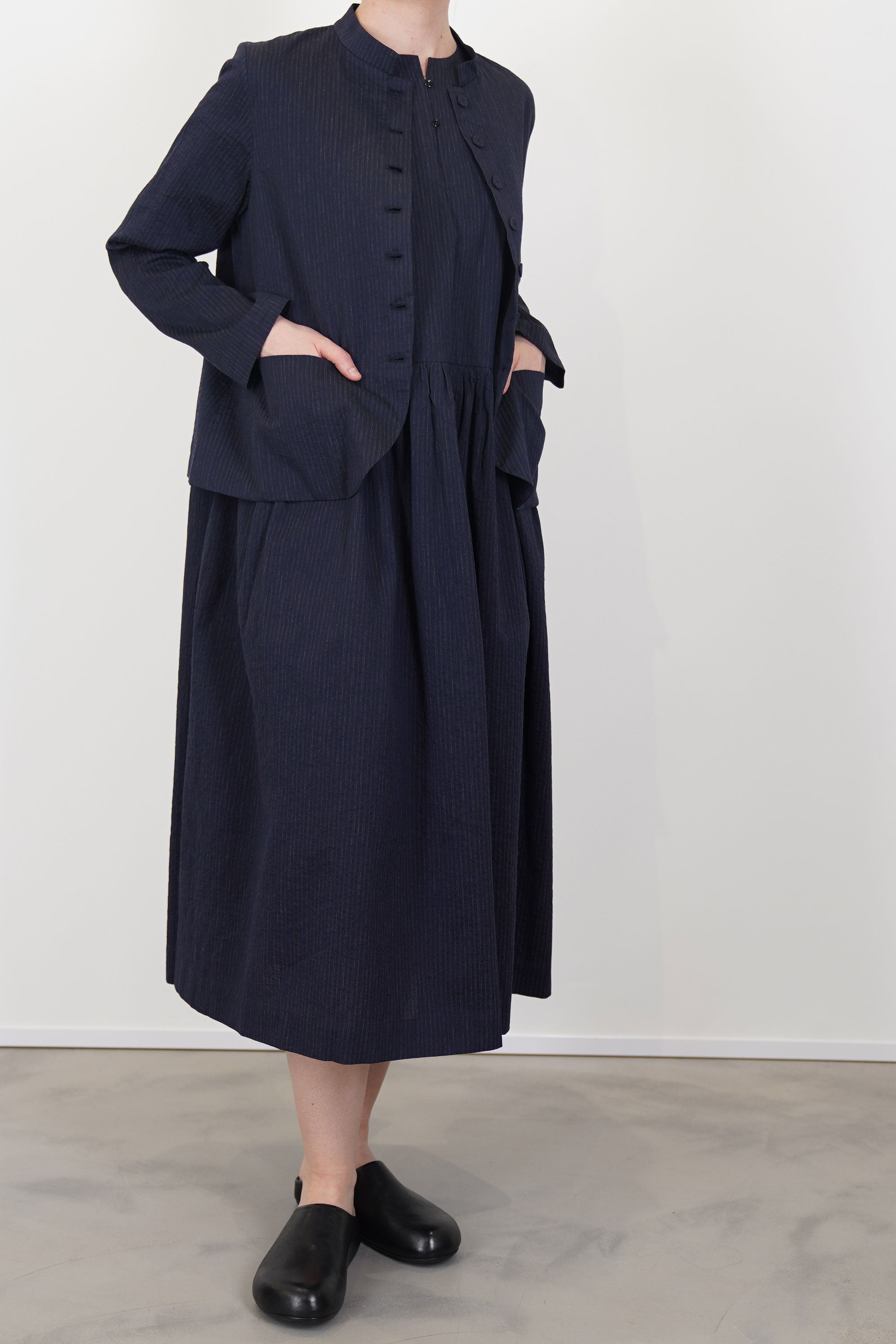 jacket jessica dark navy thin stripes