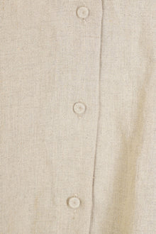 julia blouse plaid linen beige