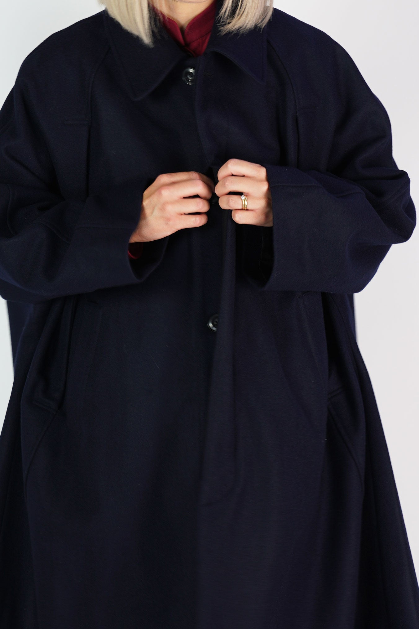 loden wool coat cameron dark navy