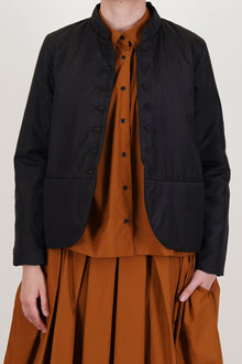 padded jacket jessica silk cotton black
