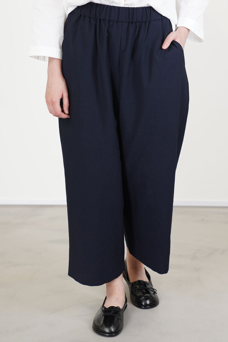 pants pierre wool cotton dark navy