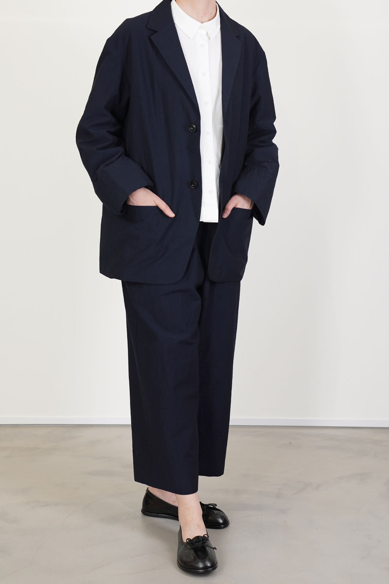 pants pierre wool cotton dark navy