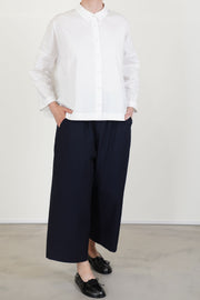 pants pierre wool cotton dark navy