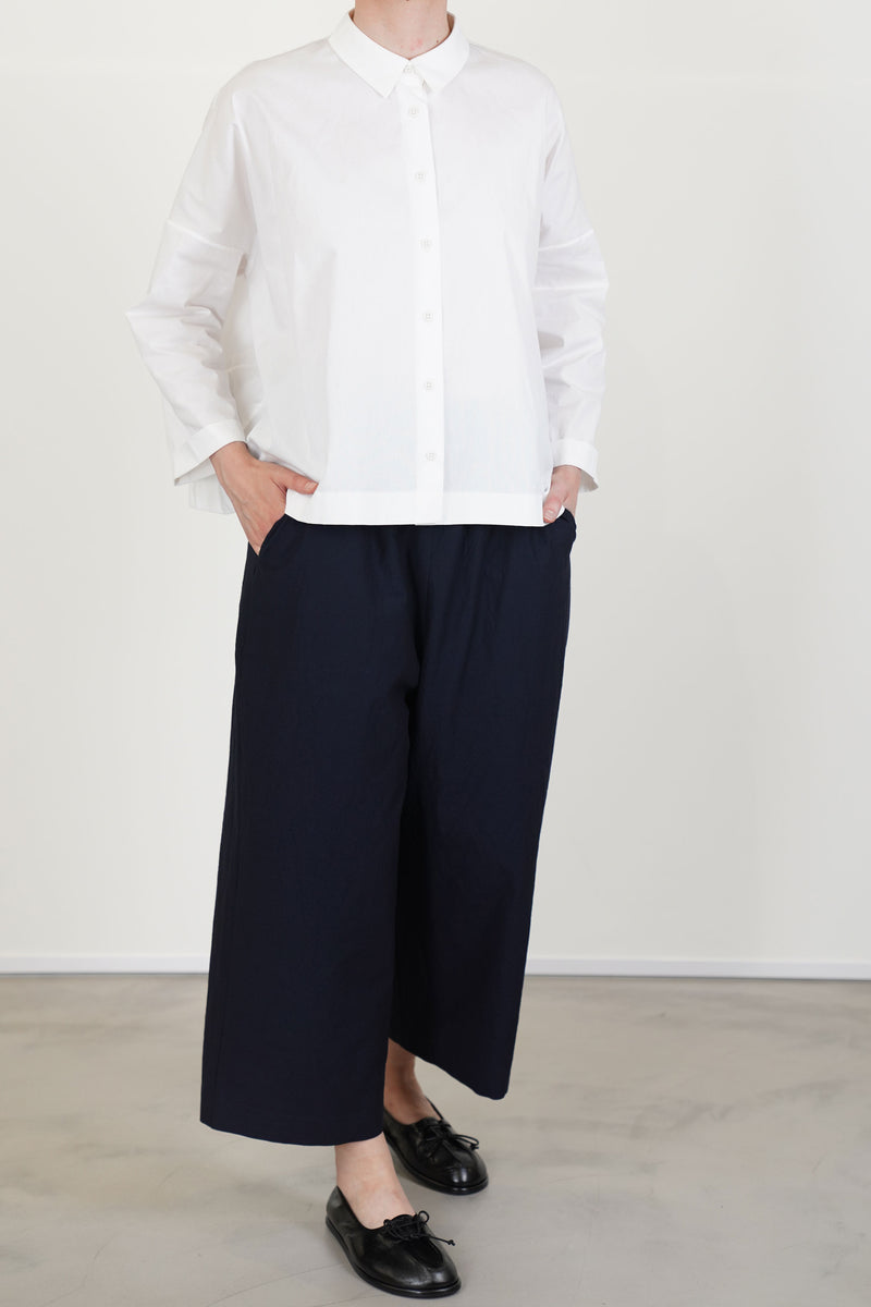 pants pierre wool cotton dark navy
