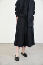 polly pant cotton wool chalk check black
