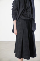 polly pant cotton wool chalk check black