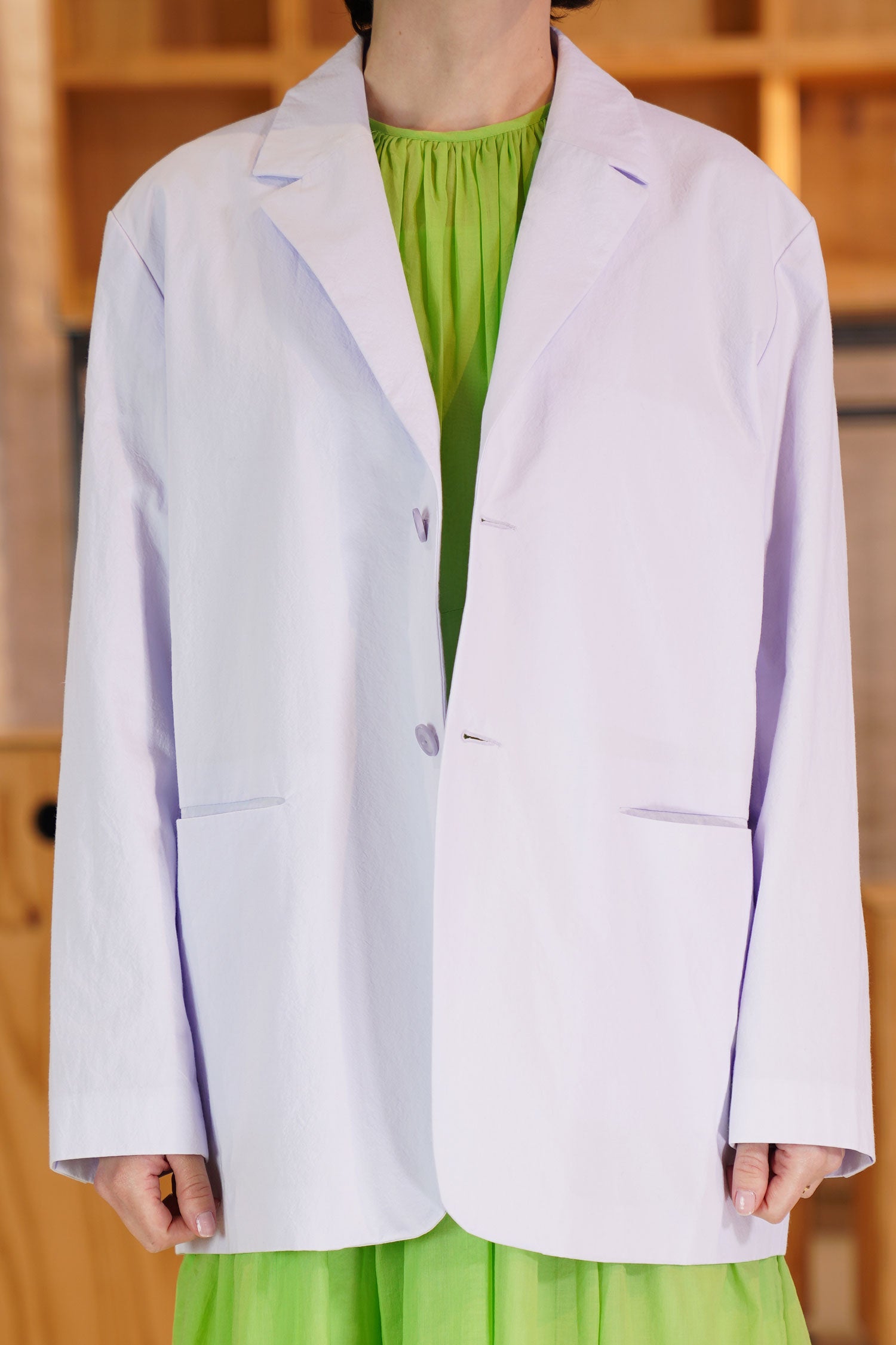 école de curiosités reversible jacket charles edouard mauve