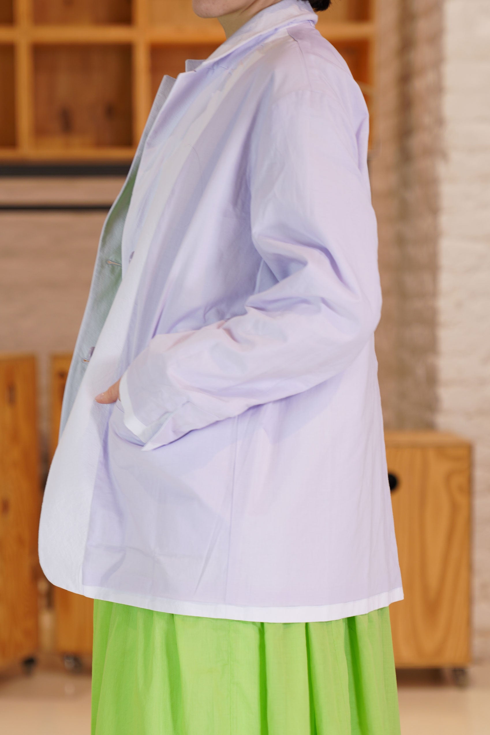 école de curiosités reversible jacket charles edouard mauve