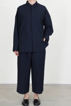 shirt sam wool cotton dark navy